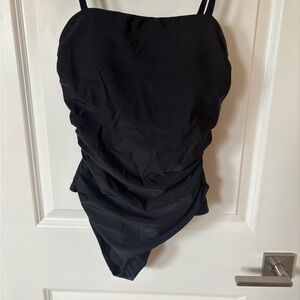 Black Ruched Swimsuit